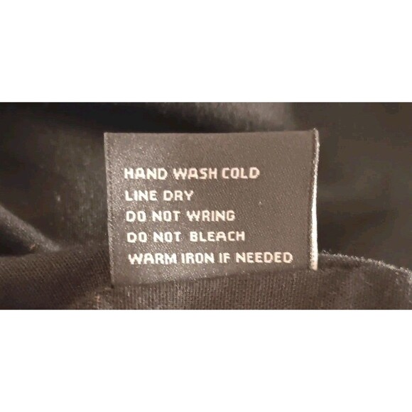 Belldini Los Angeles Black Embroidered Boho Tunic Dress Tassel Tie Rayon L/G - Picture 12 of 12